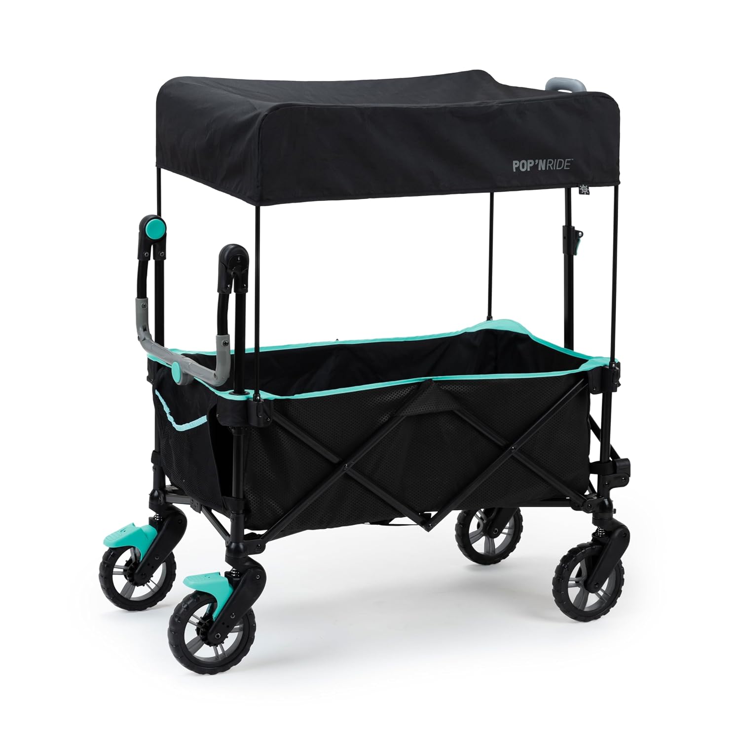 Ingenuity Ingenuity Pop 'N Ride Lightweight Stroller Wagon - Face-to-Face Seats for 2 with 3-Point Harnesses & Sun Canopy