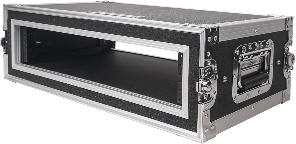 Sound Town Shock Mount 2U ATA Plywood Rack Case with 15' Rackable Depth, 2-Space Size, Pro Tour Grade (STRC-SP2US)