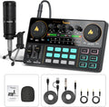 MAONO Podcast Equipment Bundle Audio mixer All-in-One Podcast Production Studio with 3.5mm Microphone for Live Streaming, Recording, PC, Smartphone, DJ MaonoCaster Lite (AU-AM200-S1)