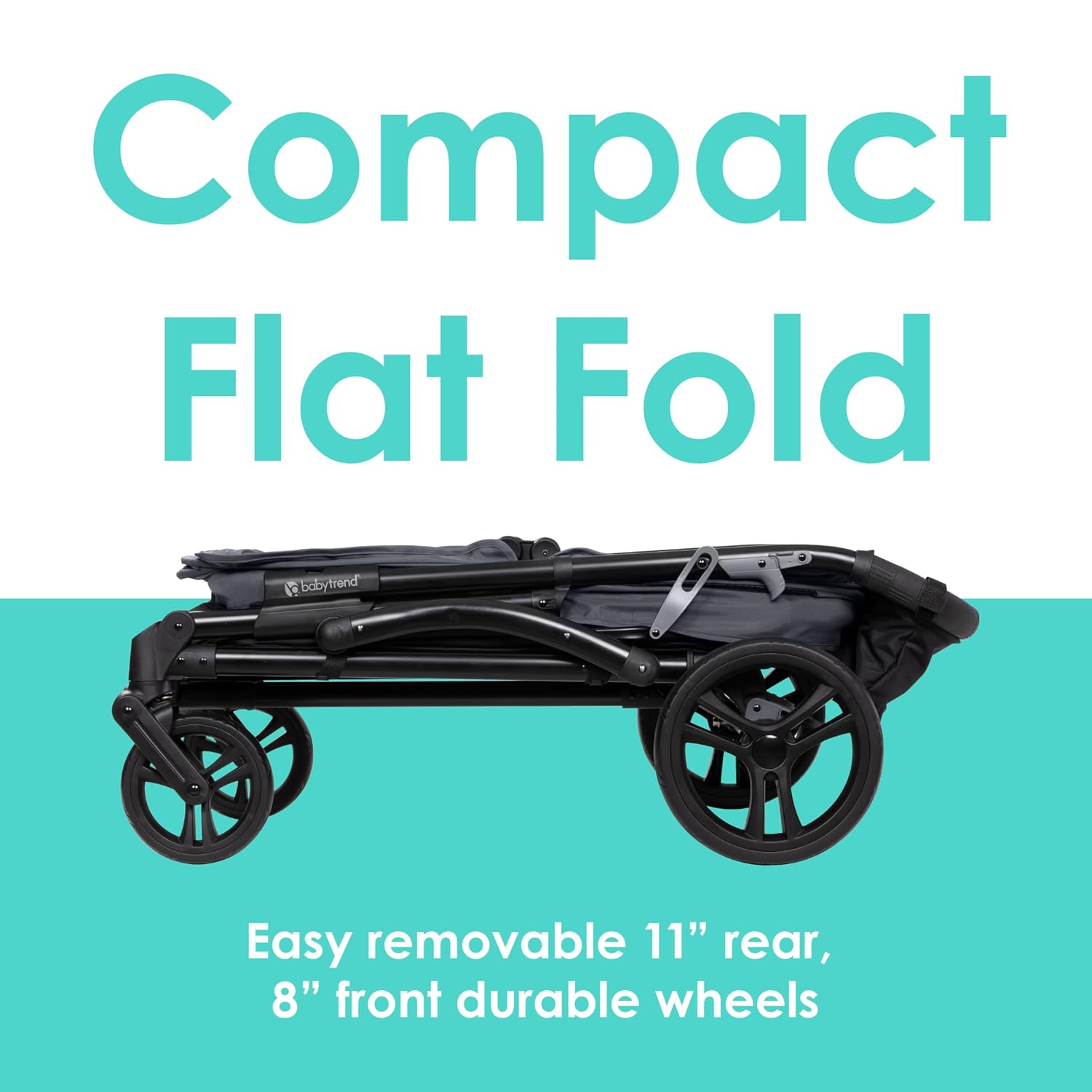 Baby Trend Navigator 2-in-1 Stroller Wagon, Dash Black