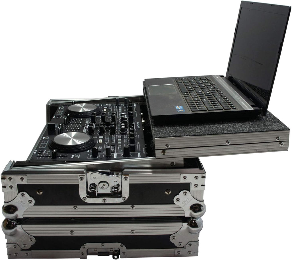 Harmony Audio HCDNMC6000LT Flight Glide Laptop Stand DJ Case Compatible with Denon DN-MC6000 MKII