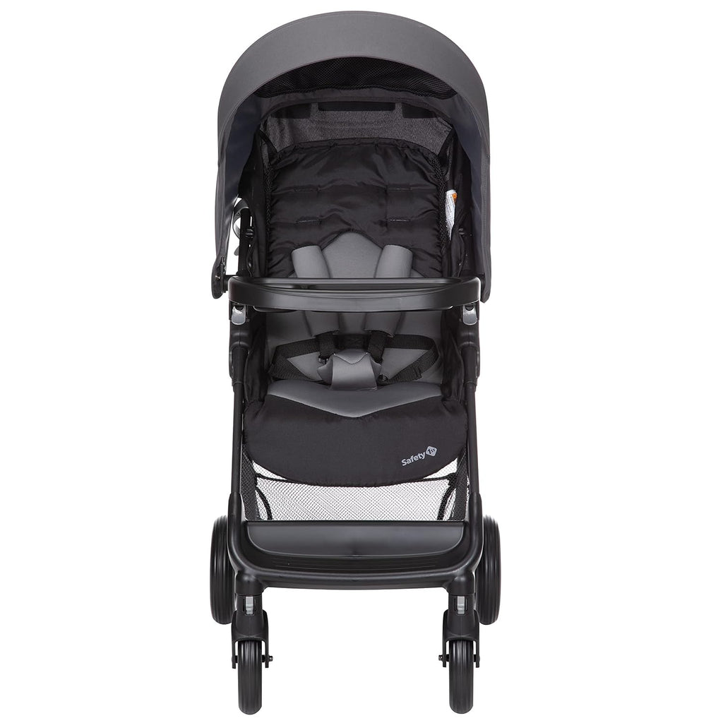 Safety 1st Smooth Ride Travel System Stroller and OnBoard FLX Infant Car Seat, Newborn to Toddler Baby Combo, Easy-Install, Large Canopy, Ample Storage, Foldable, Rear-Facing 4-30 lbs, Monument