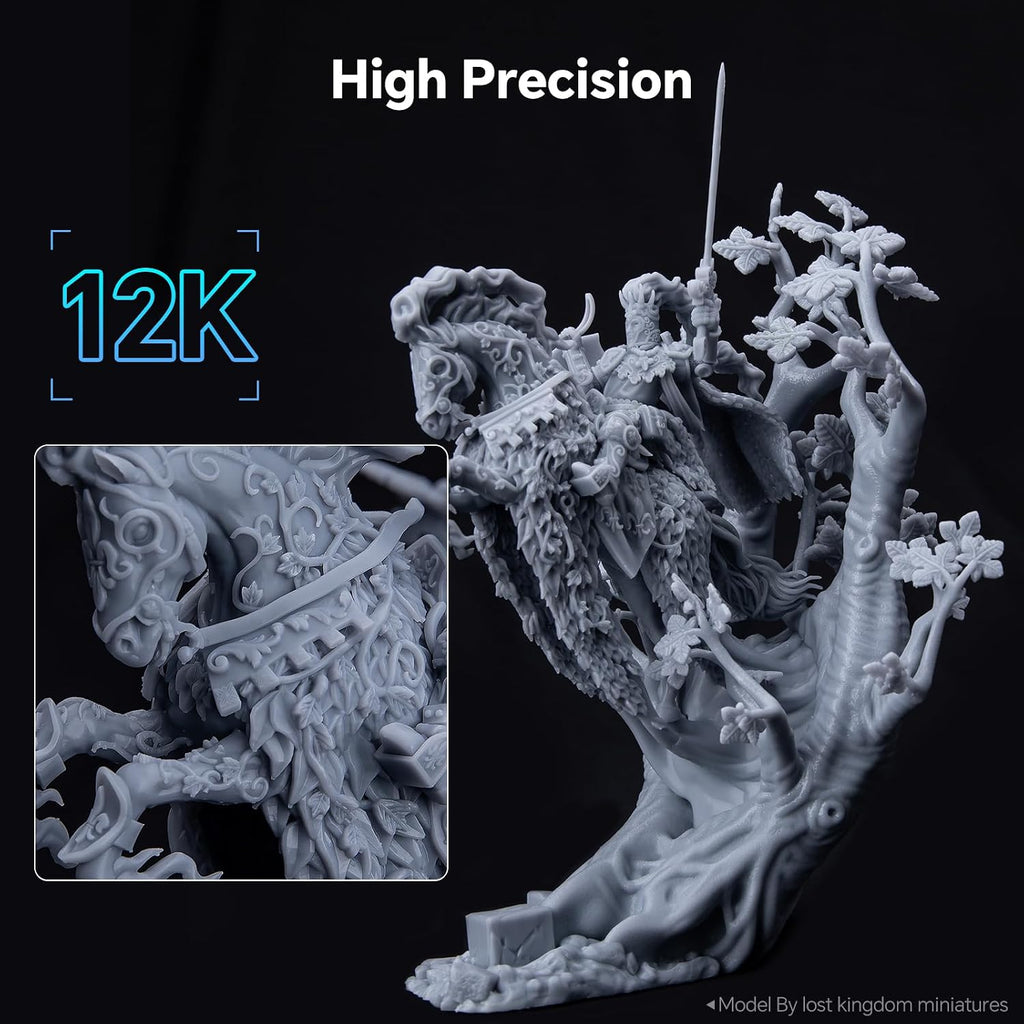 ELEGOO Saturn 3 12K MSLA 3D Printer with 10' Monochrome LCD Screen Fresnel Collimating Light Source Voxeldance Tango Software Printing Size 218.88mm*122.88mm*250mm