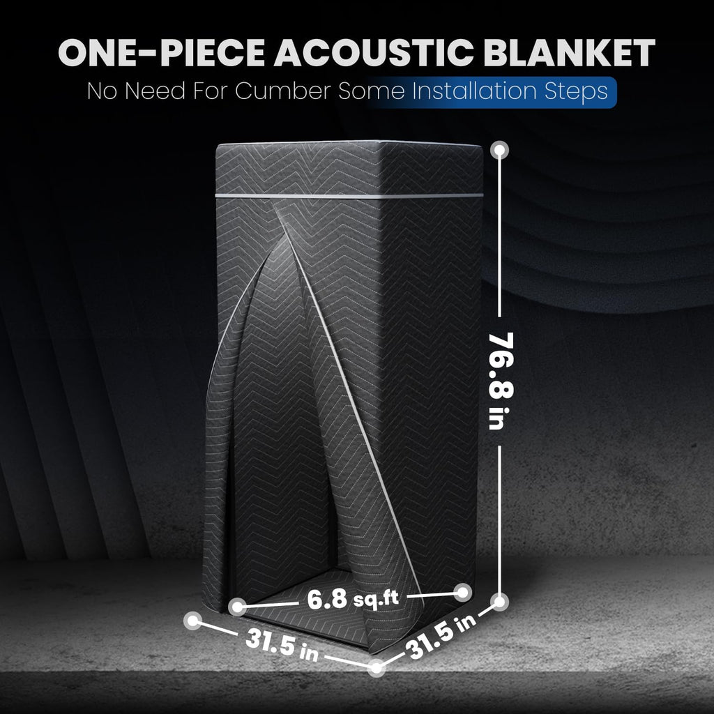 Portable Recording Booth, Foldable with Travel Bag for Echo-Free Studio-Quality Sound, Complete Home Recording Studio Soundproof Vocal Booth Ideal for Voiceovers, Podcasts and Music