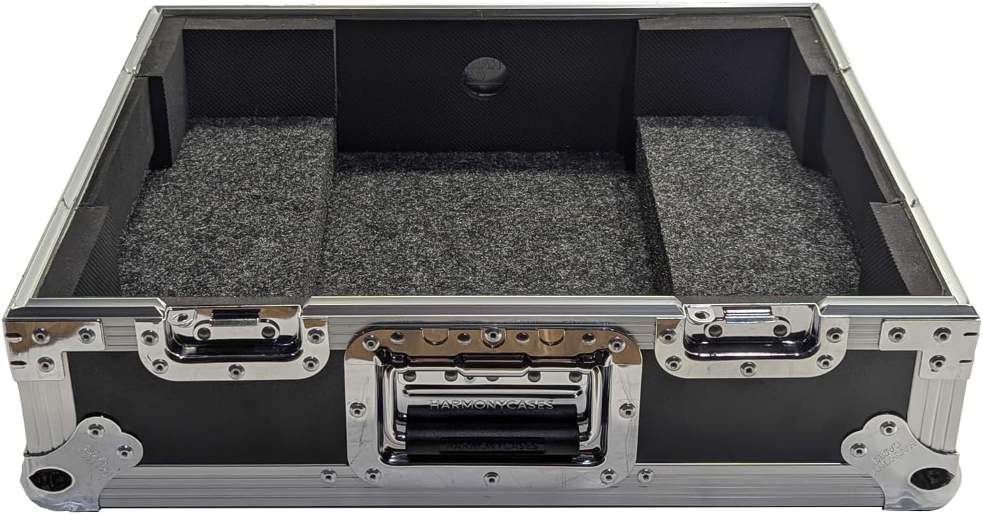 Harmony Audio Cases HCPLXCRSS12 Custom DJ Case Compatible with Pioneer DJ PLX-CRSS12 Digital-Analog Turntable with Foam-Lined Interior and Adjustable Foam Velcro Inserts - Black