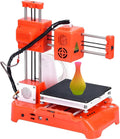 Mini 3D Printer for Kids,100 * 100 * 100mm Print Size,with Pla Filament,USB Cable,Tf Card,Magnetic Removable Plate,Leveling-Free Printer,for Beginners,Kids,Student Education Orange