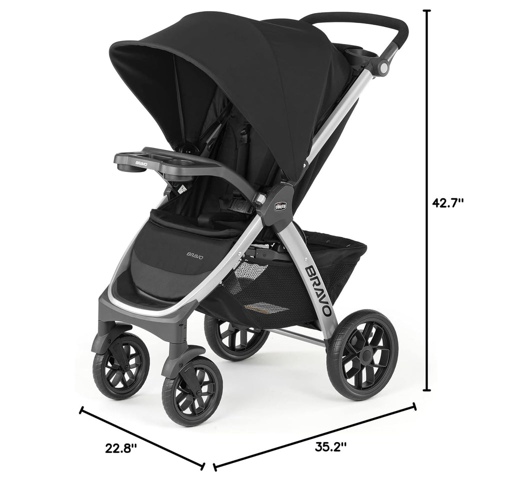 Chicco Bravo Quick-Fold Stroller - Black | Black