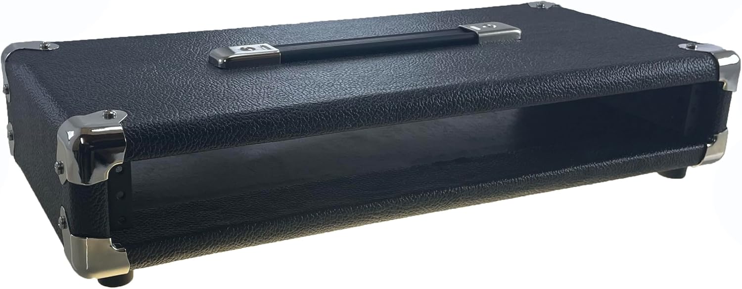 PROCRAFT 1U 9'' Deep Rack Case in Black Tolex Wrap - Top Handle w/Rack Screws