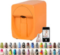 3D Nail Printer Mini Printer for Nails, Multifunction Portable Mobile Nail Painting Machine for Kid/Nail Studio/Manicurist/Nail Lovers (Orange)