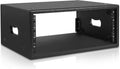 Sound Town 4U Studio Rack with 4-Space, Heavy-Duty 0.7' (18mm) Baltic Birch Plywood with Polyurea Coating, for Recording Room, Home Studio (SDRK-4PU)