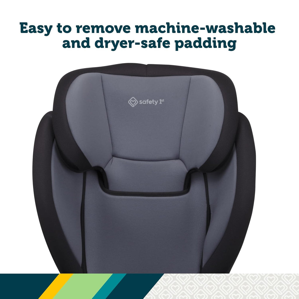 Safety 1st Grow and Go 2-in-1 Booster Car Seat with ComfortWings, Converts High-Back to Backless, 19' Wide, Fits 3 Across, Lightweight, Foldable, Easy-Clean, Cup Holders, 40-100 lbs, Sea Serpent