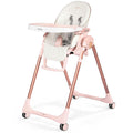 Peg Perego Prima Pappa Zero 3 - High Chair - for Children Newborn to 3 Years of Age - Made in Italy - Mon Amour (Rose Gold & White)