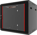9U Wall Mount Home Lab Server Rack – 19' Locking Network Cabinet, 18' Deep Empty Rack Enclosure for Routers, NAS, Switches and Home Network Equipment