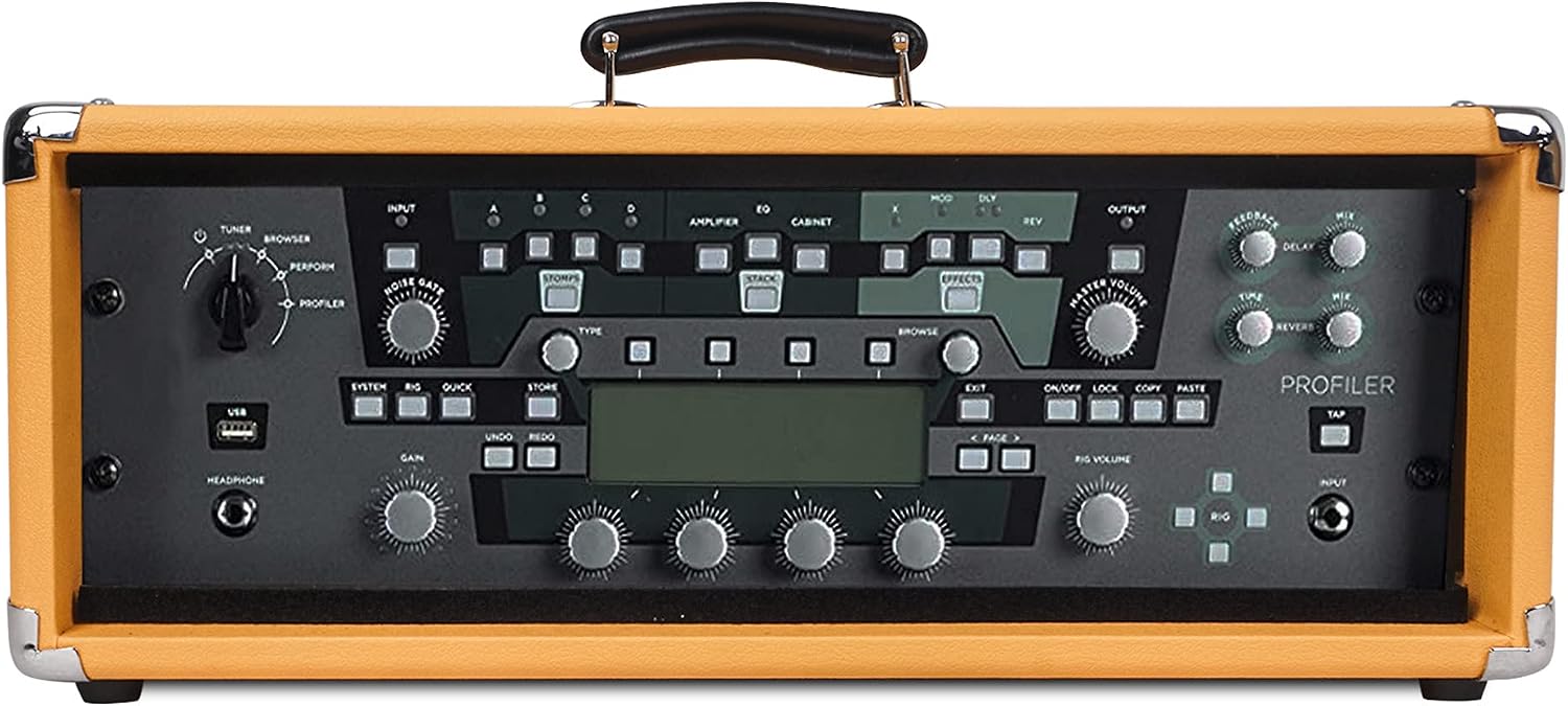 Sound Town Vintage 3U Amp Rack Case, 12.5' Depth with Rubber Feet, Dust Cover, Kickstand, Orange (STVRC-3OR)