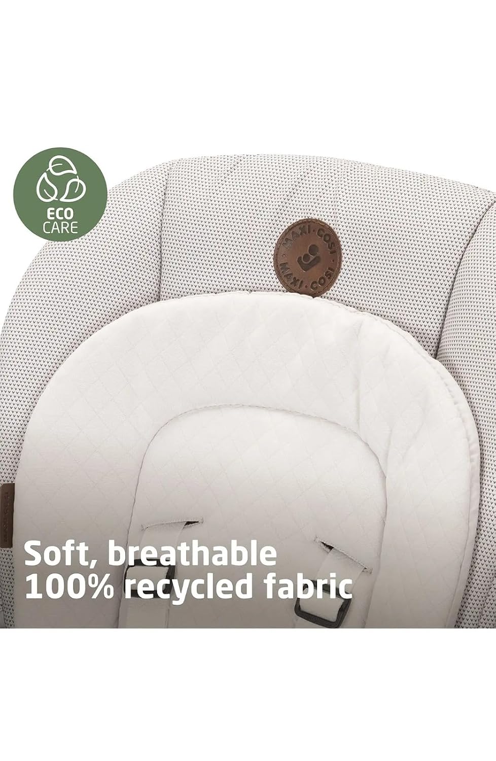 Maxi-Cosi Minla 6-in-1 High Chair for Babies & Toddlers, Portable Foldable Highchair, EcoCare Fabric, 9 Heights, 5 Reclines, 4 Tray Positions, Onyx Sand