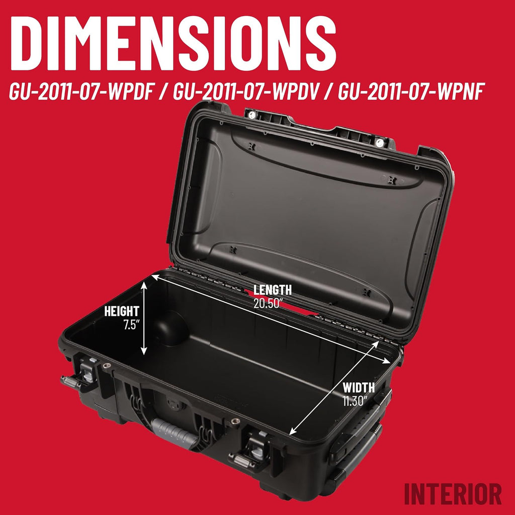 Gator Cases Titan Series Waterproof Utility/Equipment Case with Diced Foam Insert, 20.5' x 11.3' x 7.5' (GU-2011-07-WPDF)
