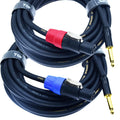 speak on 2Pcs Professional Speakon to 1/4 Inch ts Speaker Cable for pa jack Pair 14 awg Gauge Male Audio port plug Amplifier Connection dj amp Heavy Duty bocina Cord Wire ft with Twist Lock(40 feet)
