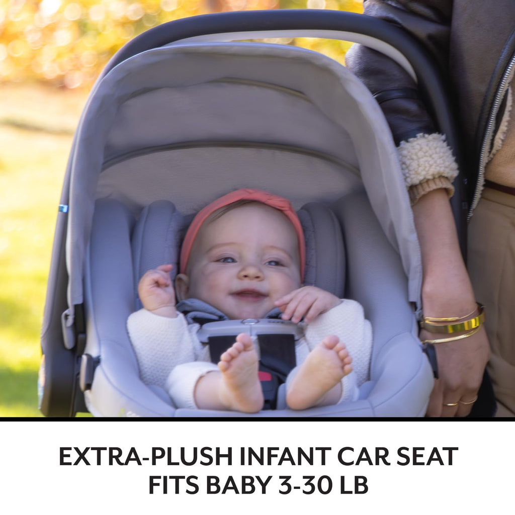 Evenflo Revolve180 LiteMax NXT Rotating Rear-Facing Lightweight Preemie and Infant Car Seat 3-30lbs. with SensorySoothe. Easy Install with Base (Topaz)