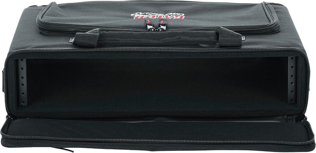 Gator Cases Portable 2U Rack Bag with 14' Rackable Depth, (GRB-2U)