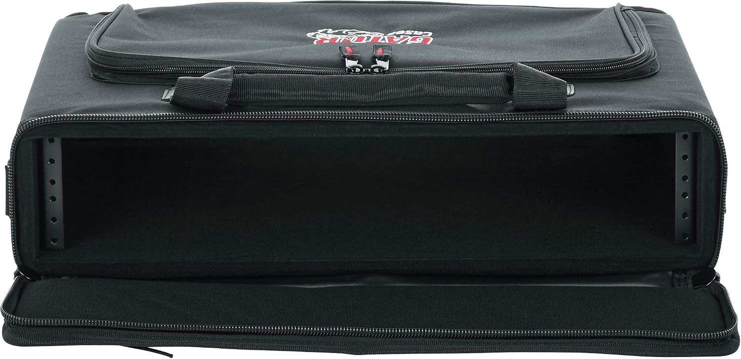 Gator Cases Portable 2U Rack Bag with 14' Rackable Depth, (GRB-2U)