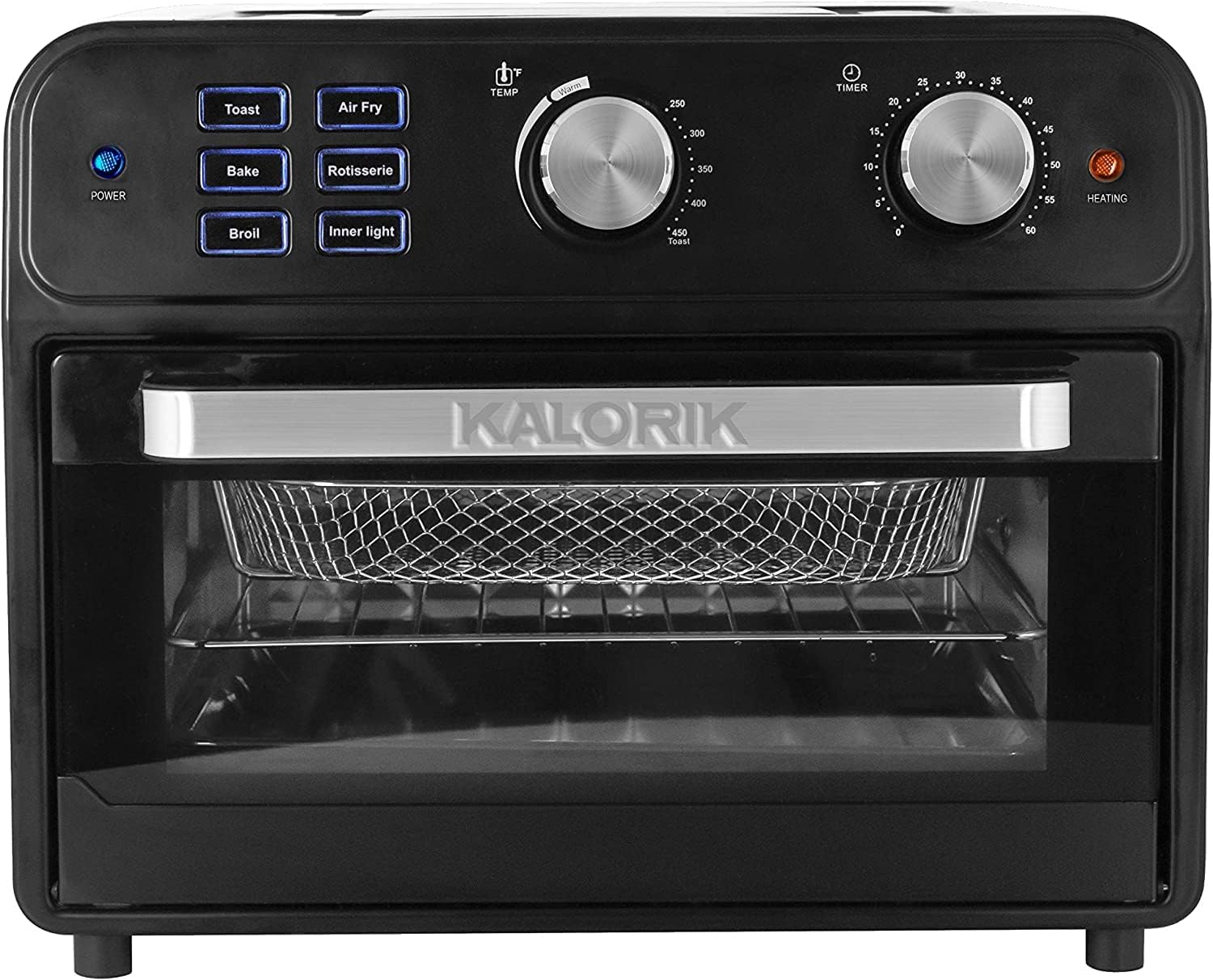 Kalorik AFO 46110 BK 22 Quart Digital Air Fryer Toaster Oven, Black