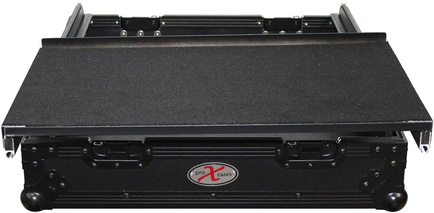ProX 10U Top Mount 19' Slanted Black on Black Mixer Case - XS-19MIXLTBL