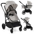 INFANS 2 in 1 Baby Stroller, Convertible Stroller with Bassinet Reversible Seat Adjustable Backrest Canopy One Hand Fold, Compact Toddler Pushchair for Kids Infants Newborns 0-36 Months