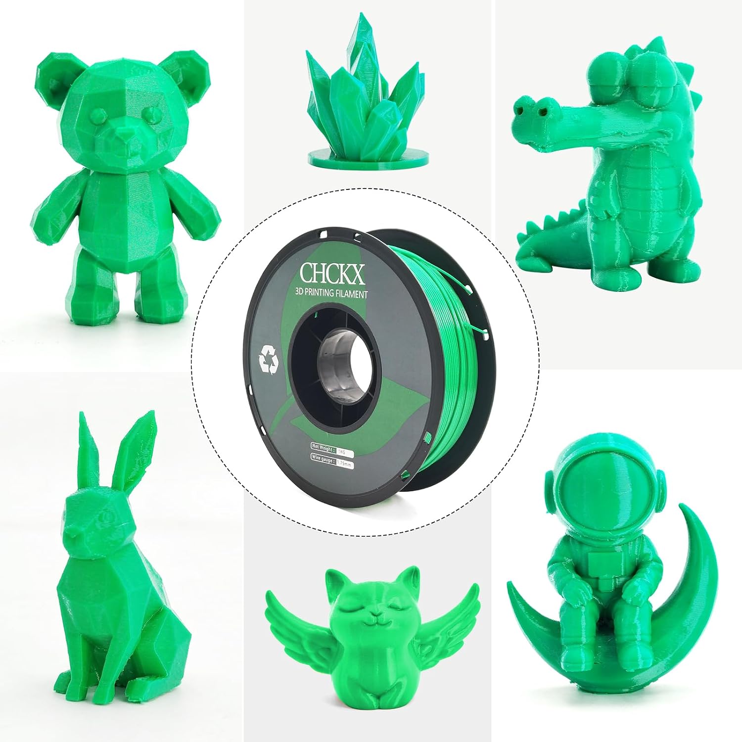16Rolls PETG Filament Bundle Filament Bulk,1.75 mm Black+White+Grey+Red+Green+Blue+Purple+Skin+Silver+Yellow+Transparent+Coffee+Cherry Blossom Pink+Orange+Navy Gray+Grass Green.