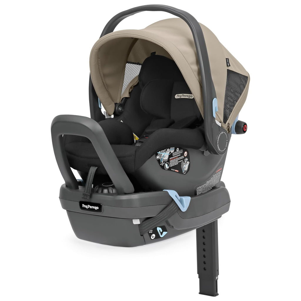 Peg Perego Primo Viaggio Nido - Rear Facing Infant Car Seat - Includes Base with Load Leg & Anti-Rebound Bar - for Babies 4 to 30 lbs - Made in Italy - Vanilla Blend