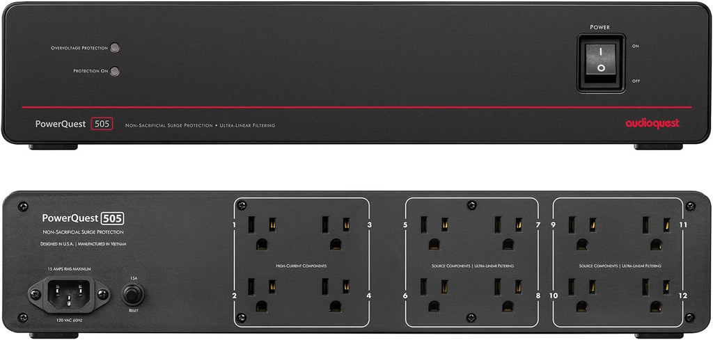 AudioQuest PowerQuest 505 12-Outlet Power Conditioner with Non-Sacrificial Surge Protection (North America)