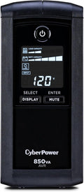 CyberPower CP850AVRLCD Intelligent LCD UPS Battery Backup and Surge Protector, 850VA/510W, 9 Outlets, AVR, Mini-Tower, UL Certified