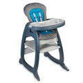 Badger Basket Envee II Convertible Baby High Chair with Infant Feeding Seat, Booster Seat, and Toddler Desk with Chair - Charcoal/Teal