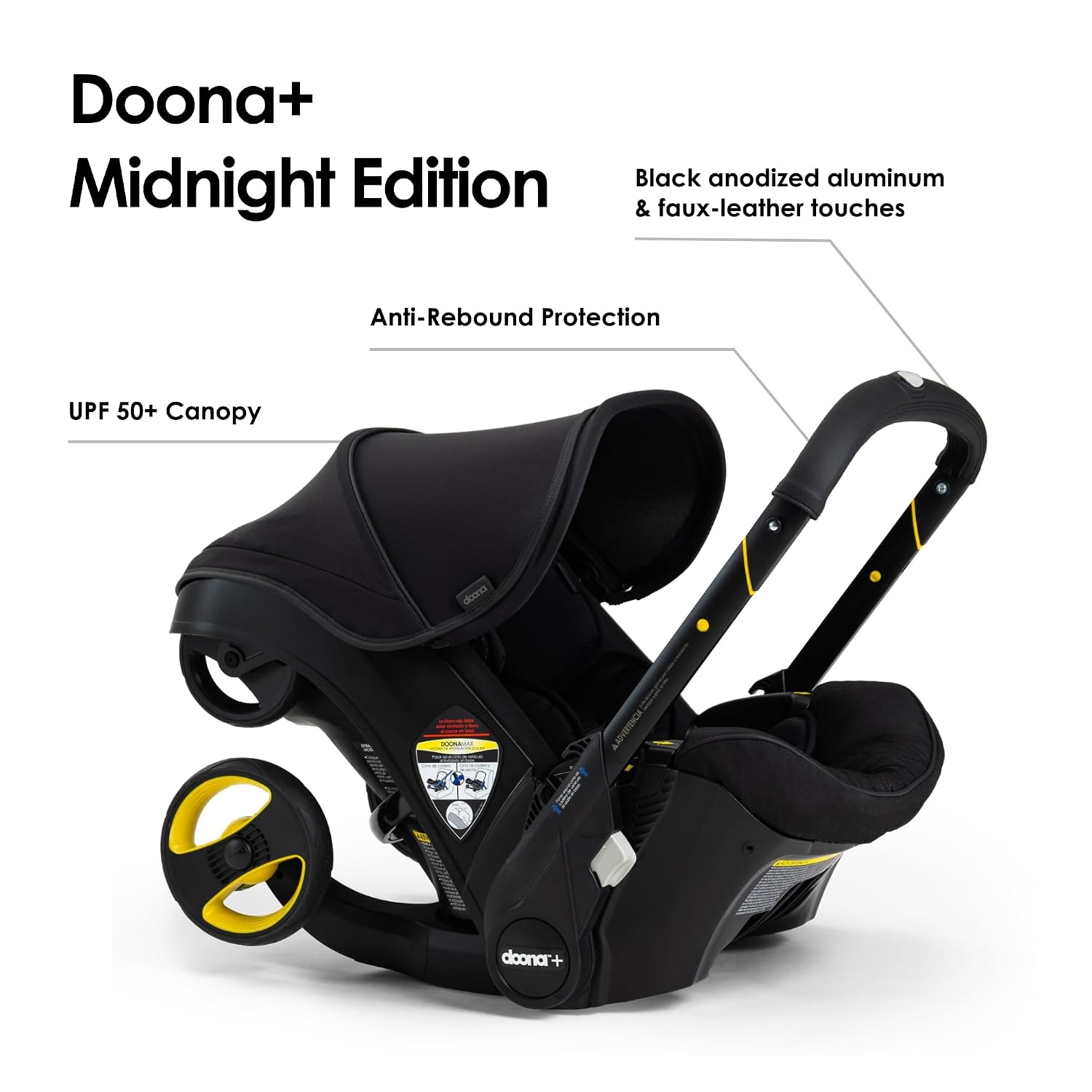Doona Car Seat & Stroller, Midnight Edition - All-in-One Travel System