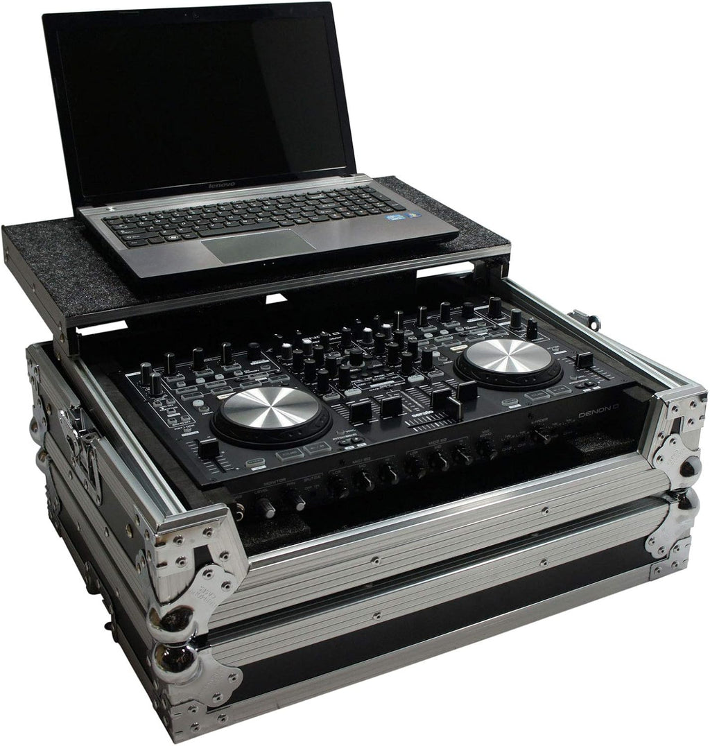 Harmony Audio HCDNMC6000LT Flight Glide Laptop Stand DJ Case Compatible with Denon DN-MC6000 MKII