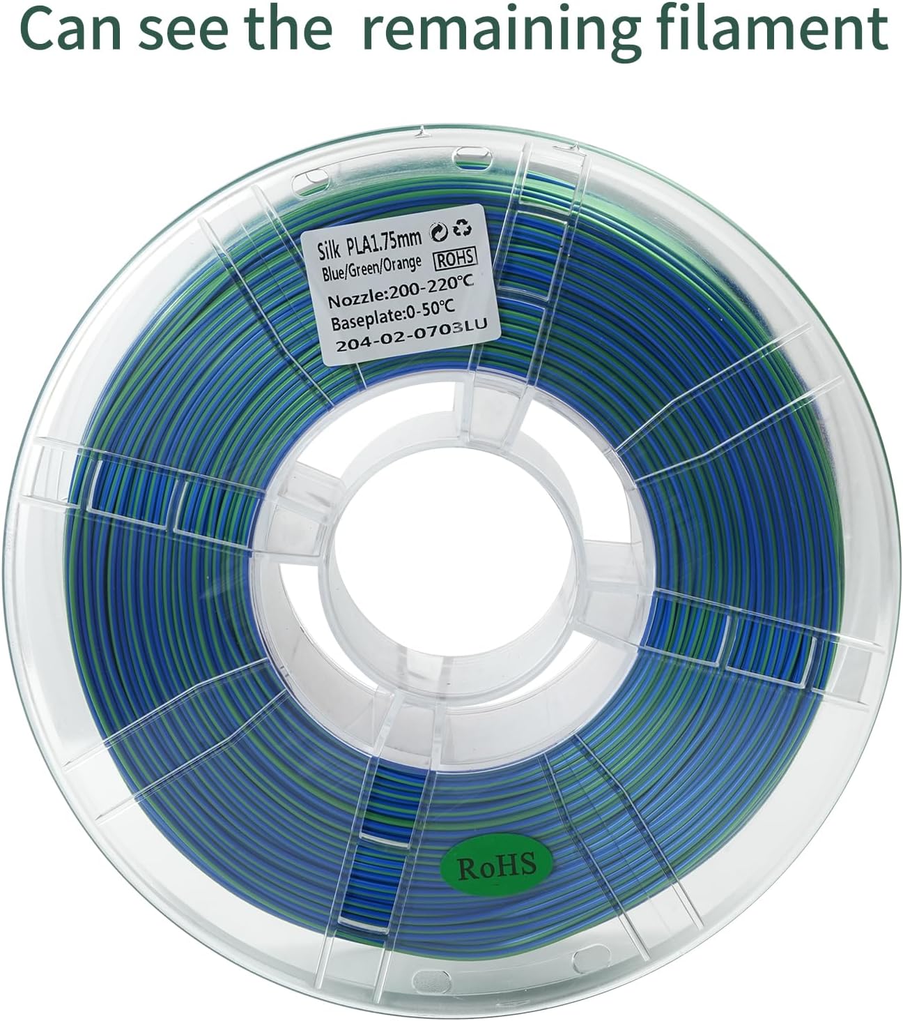PLA 3D Printer Filament Bundle, Silk PLA Filament Dimensional Accuracy +/- 0.02 mm, 16 x 1 kg Spool(48lbs), 1.75 mm,Multiple tri-Colors.