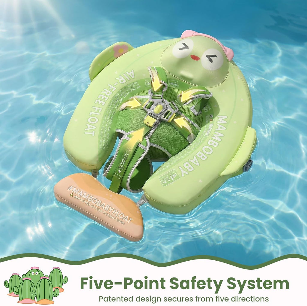 Mambobaby Float Deluxe Baby Pool Float: Safe & Comfortable Swim Trainer for Infants & Toddlers, Non-Inflatable Design, UV Protection Canopy, Fun Water Experience for Ages 3-24 Months