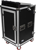 Seismic Audio Speakers 12 Space Rack Case with Slant Mixer Top and Casters, PA/DJ Pro Audio Road Case