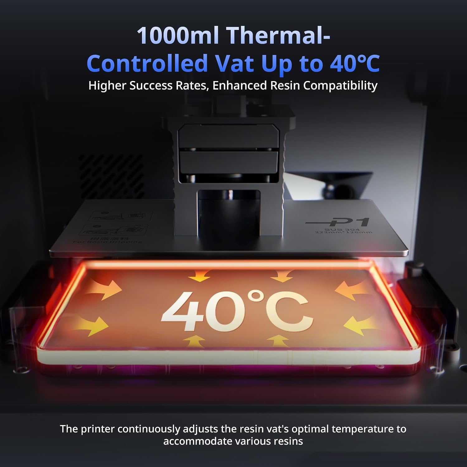 ANYCUBIC Photon P1 14K Resin 3D Printer, Stability Industrial Ball Screw, Engineering Resin Compatibility, 10.1'' Mono LCD&Auto-Leveling 3.0, Printing Size 8.79x4.96x9.05in