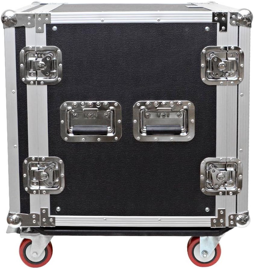 Seismic Audio - 12 SPACE RACK CASE for Amp Effect Mixer PA DJ PRO with Casters