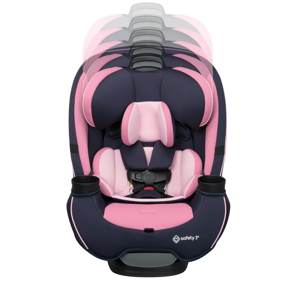 Safety 1st Grow and Go All-in-One Slim Convertible Car Seat, Rear Facing, 5-40 lbs, Forward Facing (30–65 lbs), High Back Booster Seat 40-100 pounds, Vineyard Girl