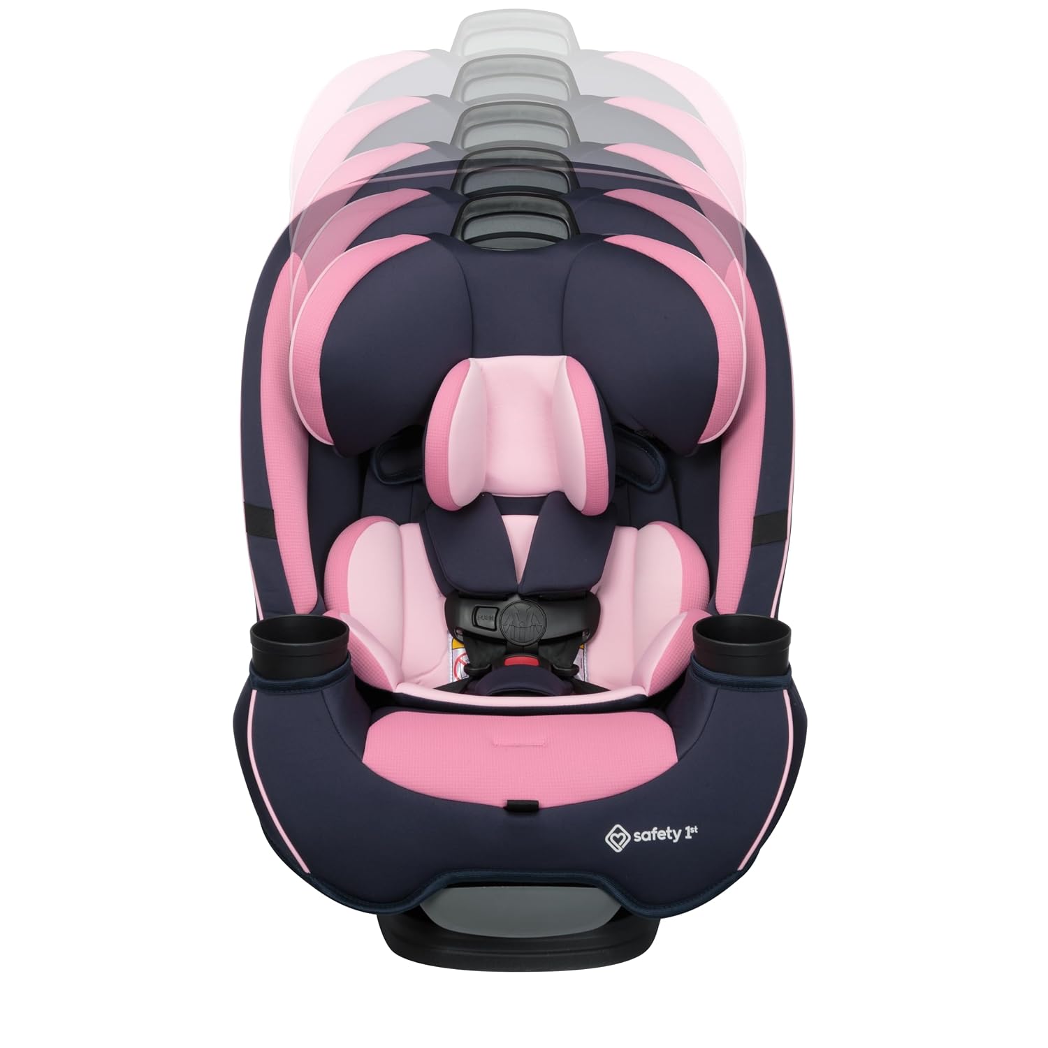 Safety 1st Grow and Go All-in-One Slim Convertible Car Seat, Rear Facing, 5-40 lbs, Forward Facing (30–65 lbs), High Back Booster Seat 40-100 pounds, Vineyard Girl