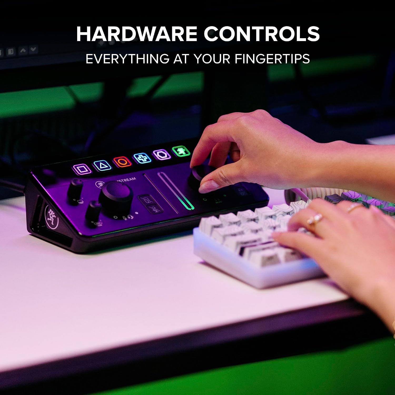 Mackie MainStream Complete Live Streaming and Video Capture Interface With Programmable Control Keys, Matrix Software, HDMI Capture and Thru, USB-C Hub, Bus Powered
