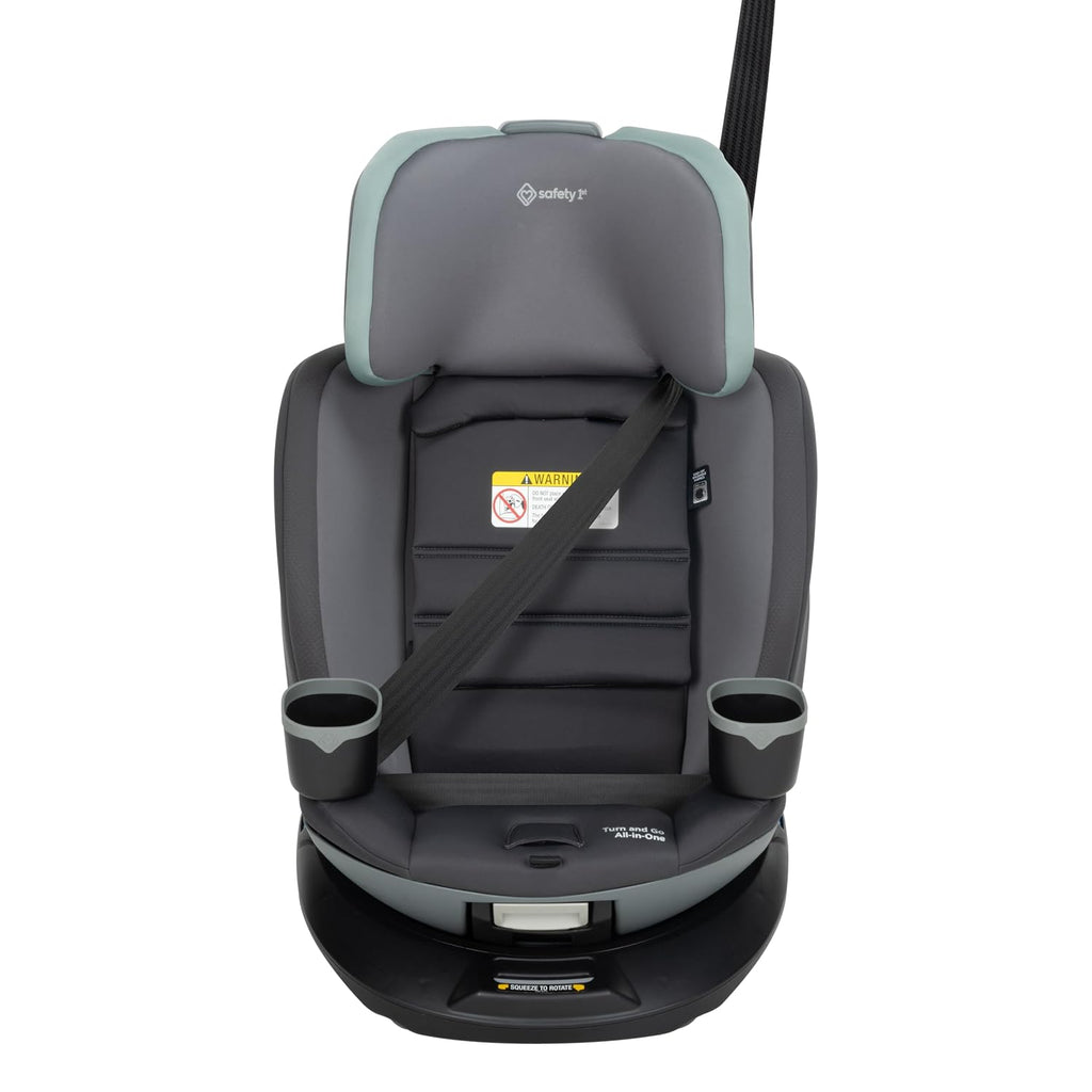 Safety 1st Turn and Go 360 ST Rotating All-in-One Convertible Car Seat, SafetySwivel Technology, SecureTech Installation, 3-in-1 Rear-Facing, Forward-Facing, Booster, 5-100 lbs, Seafoam Mist