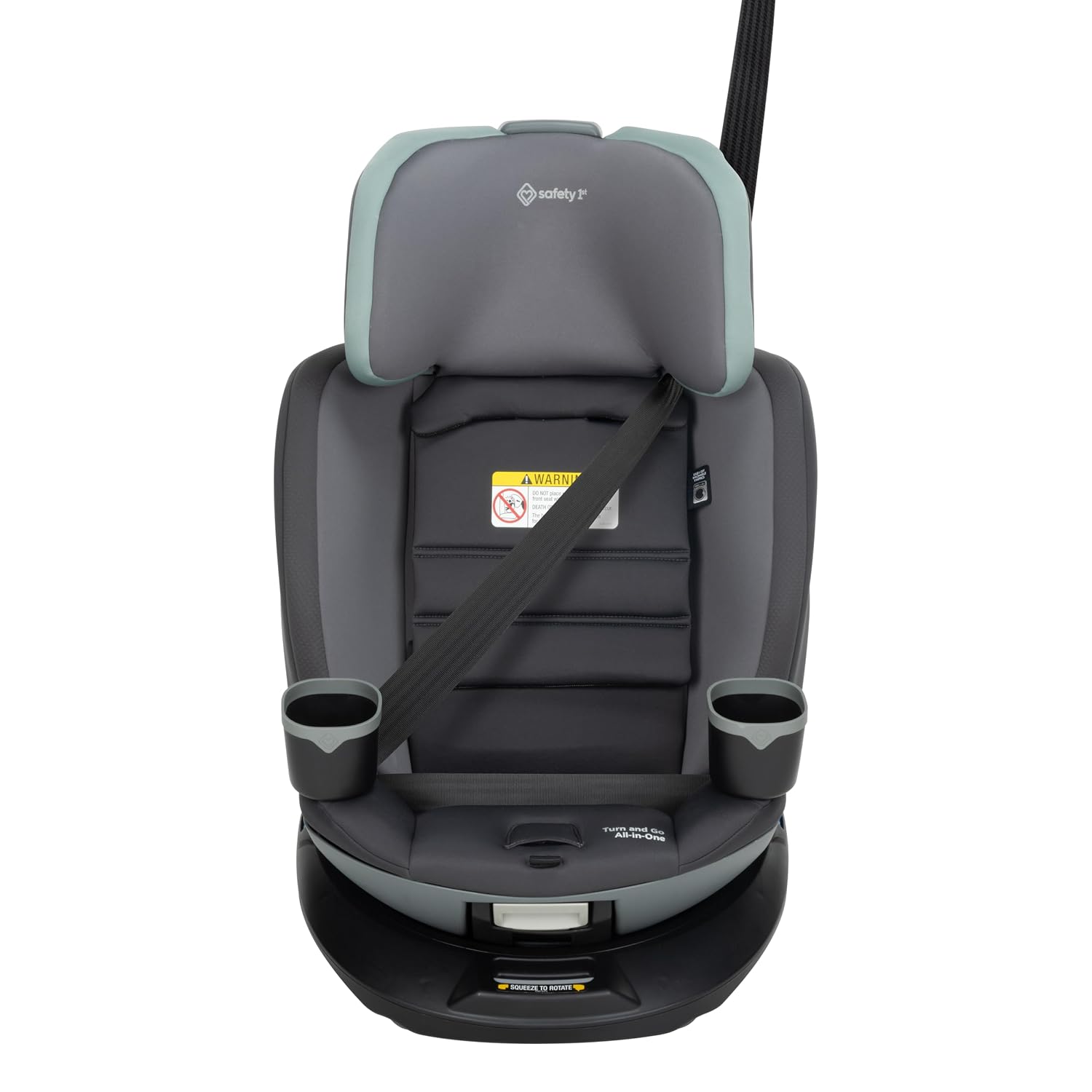 Safety 1st Turn and Go 360 ST Rotating All-in-One Convertible Car Seat, SafetySwivel Technology, SecureTech Installation, 3-in-1 Rear-Facing, Forward-Facing, Booster, 5-100 lbs, Seafoam Mist