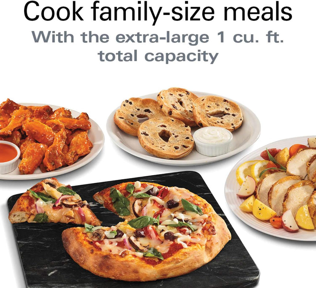 Hamilton Beach Professional Sure-Crisp Digital Toaster Oven Air Fryer Combo, 1500W, Fits 12' Pizza 6 Slice Capacity, Temperature Probe, Stainless Steel (31243)