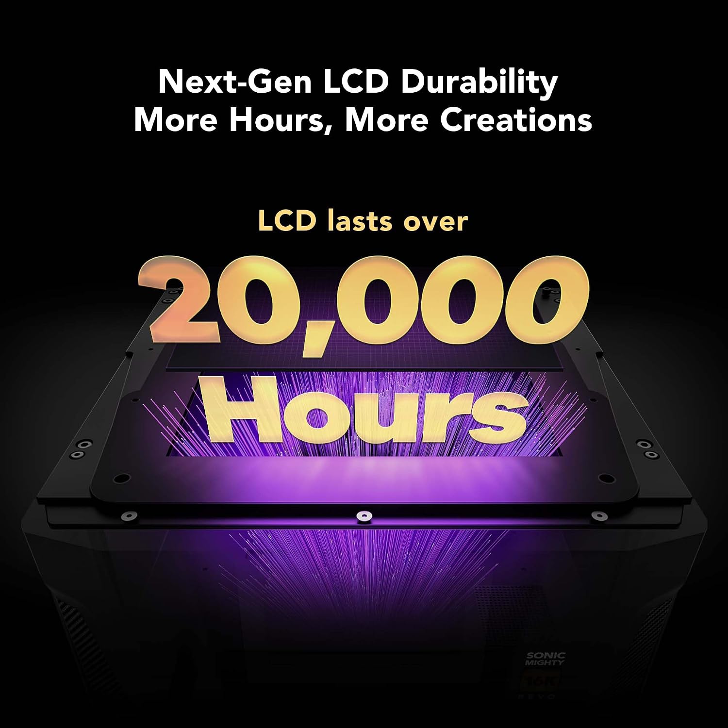 Phrozen Sonic Mighty Revo 16K LCD Resin 3D Printer, 10.1' Mono LCD, Ultra-High Resolution 14×19µm, Build Volume 211.68×118.37×235mm, One-Touch Calibration, Smart Failure Detection, App Control