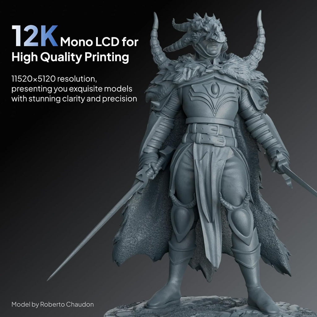 ELEGOO Saturn 4 Ultra 12K Resin 3D Printer, with Smart Automatic Leveling, 10-Inch 12K Monochrome LCD, 150mm/h Faster Printing Speed,8.62 × 4.84 × 8.66 Inch Printing Size