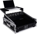 Sound Town 2U Glide Style Rack Case with 11U Slant Mixer Top, 20.7' Rackable Depth and Laptop Platform - Pro Tour Grade (STMR-2ULT)
