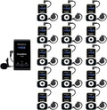 Retekess T130 Wireless Tour Guide System, Church Translation System, Easy to Set Up, Clear Sound Quality, Tour Guide Headsets for Plant Tour, School (1 Transmitter 15 Receivers)