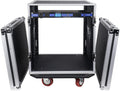 Sound Town PA DJ Combo with 12U Rack/Road ATA Case w/Casters, One 10 Outlet AC Power Conditioner/Sequencer (STRC-12PSA28)